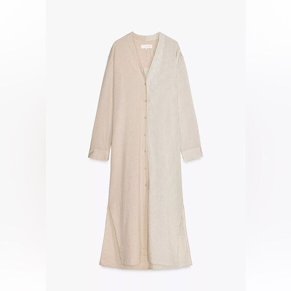 ZARA STRIPED SHIRT DRESS ZW COLLECTION - Picture 8 of 11